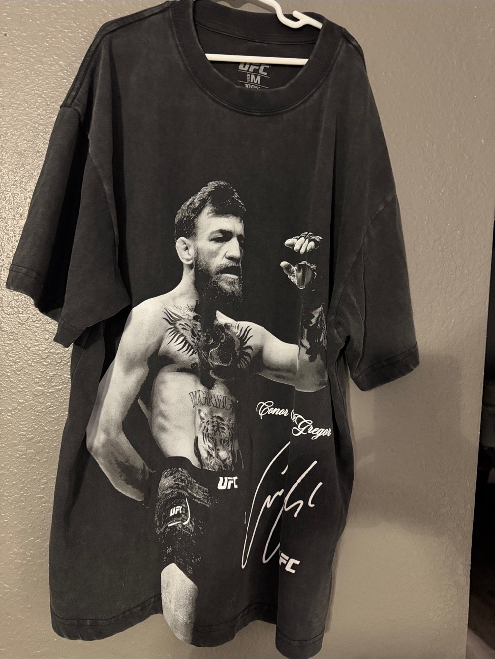 UFC Black Short-Sleeve Fighter Photo Tee